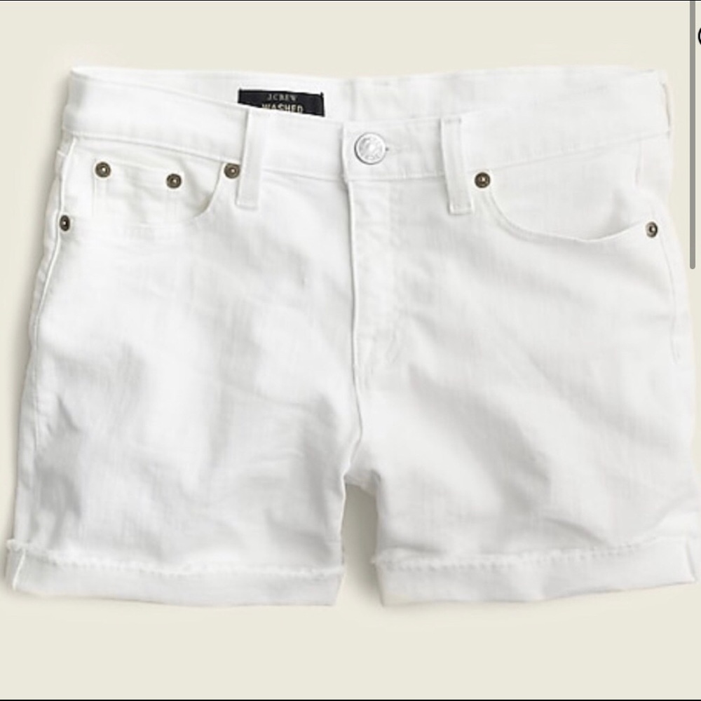 J. Crew Denim White Shorts size 26 4” inseam